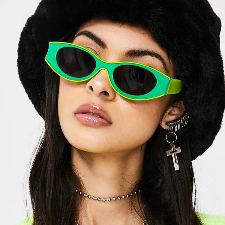 Retro Color Block Solid Color Ac Square Full Frame Glasses