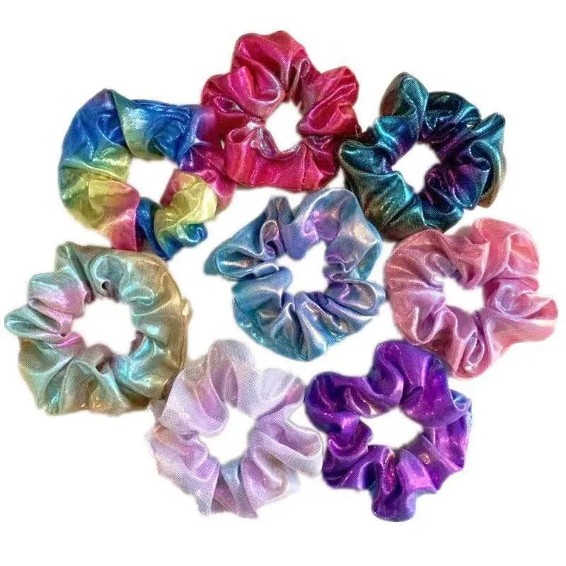 Korean New Style Hair Accessories Female Simple Shiny Large Intestine Hair Ring Thick Hair Rope