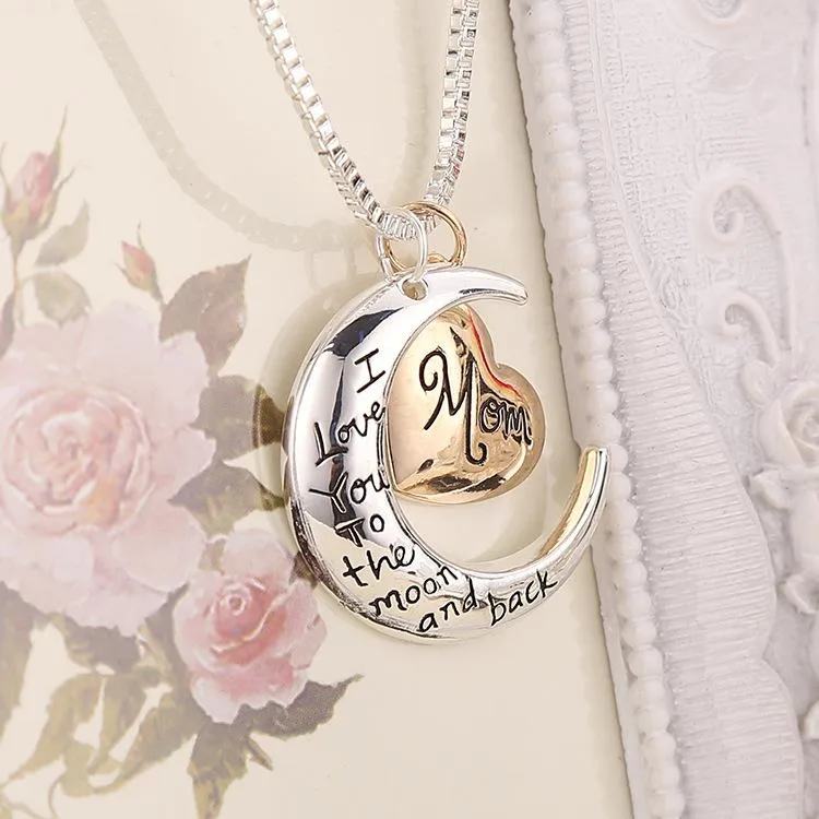 New Fashion Love Pendant I Love You Mom Sweater Chain Necklace  Nihaowholesale Wholesale