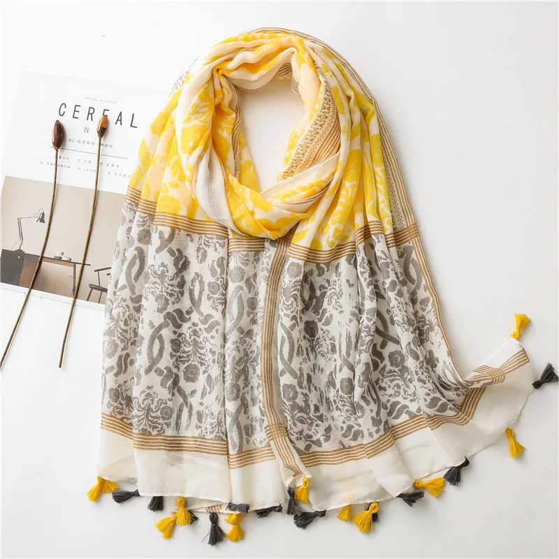 Summer Silk Scarf Girl Fashion Gauze Sunscreen Shawl Cotton And Linen Scarf Wholesale Nihaowholesale