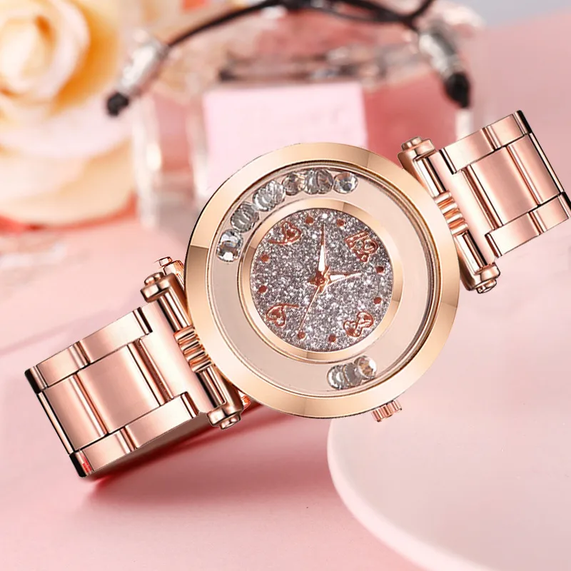 New Fashion Diamond Ladies Hand Watch Hot Selling Glitter Quartz Steel Band Watch Wholesale Nihaowholesale