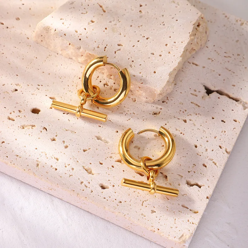 Circle Plating 304 Stainless Steel No Inlaid Earrings