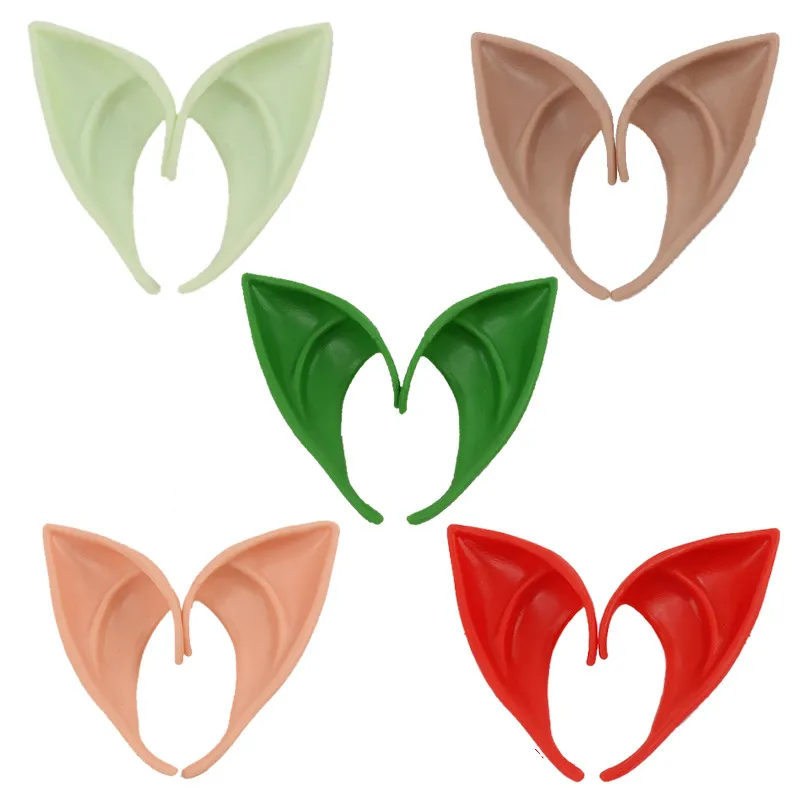 Halloween Elf Ears Party Dress Up Props Latex Elf Tip Simulation Ears Props
