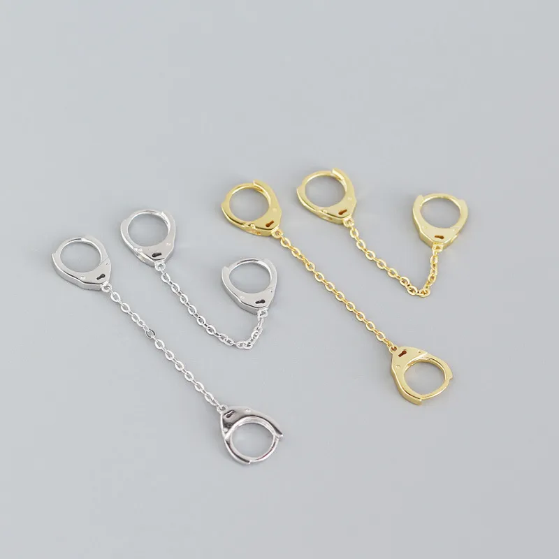 925 Sterling Silver No Inlaid Geometric Earrings