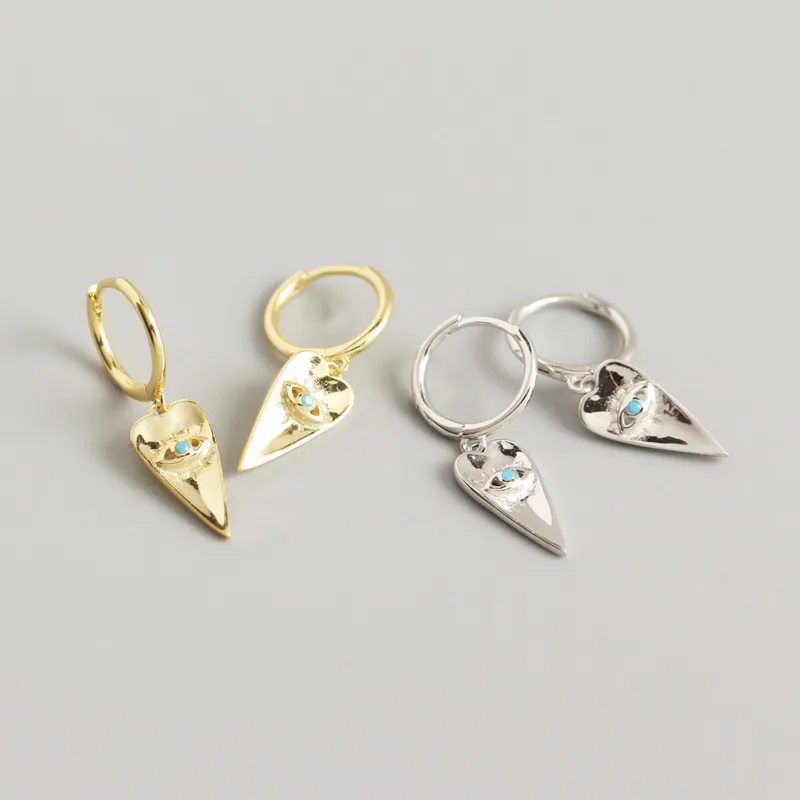 925 Sterling Silver Gem Geometric Earrings