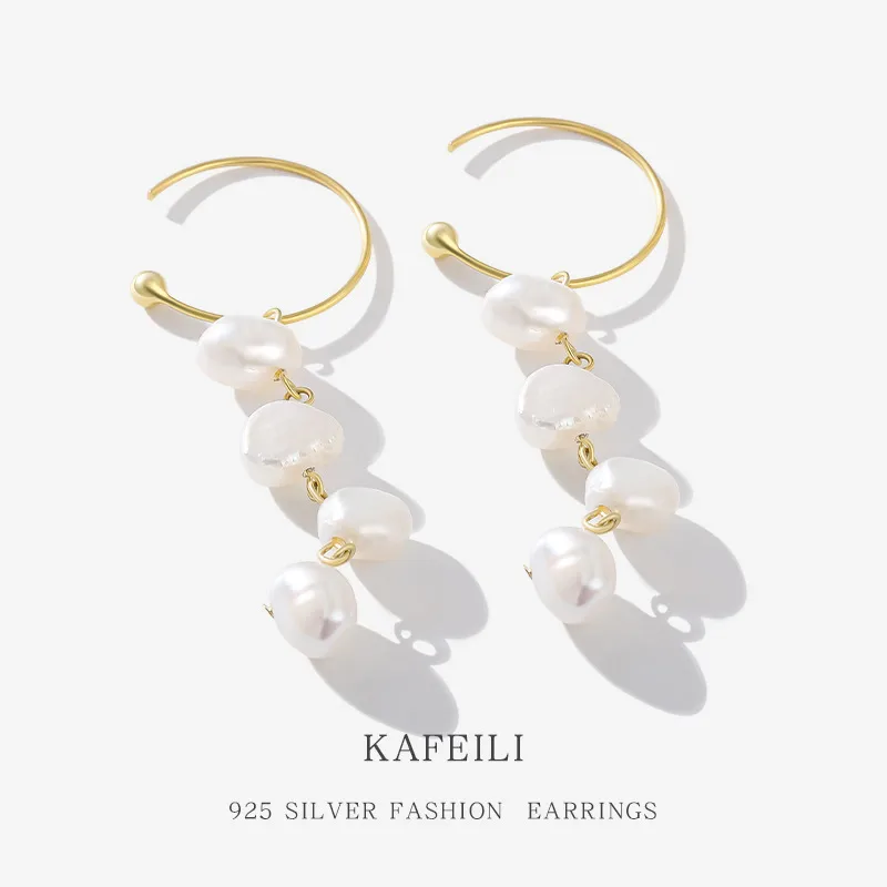 925 Sterling Silver Gem Water Droplets Earrings Ear Studs