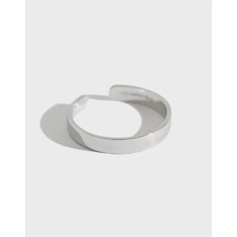 925 Sterling Silver No Inlaid Geometric Rings
