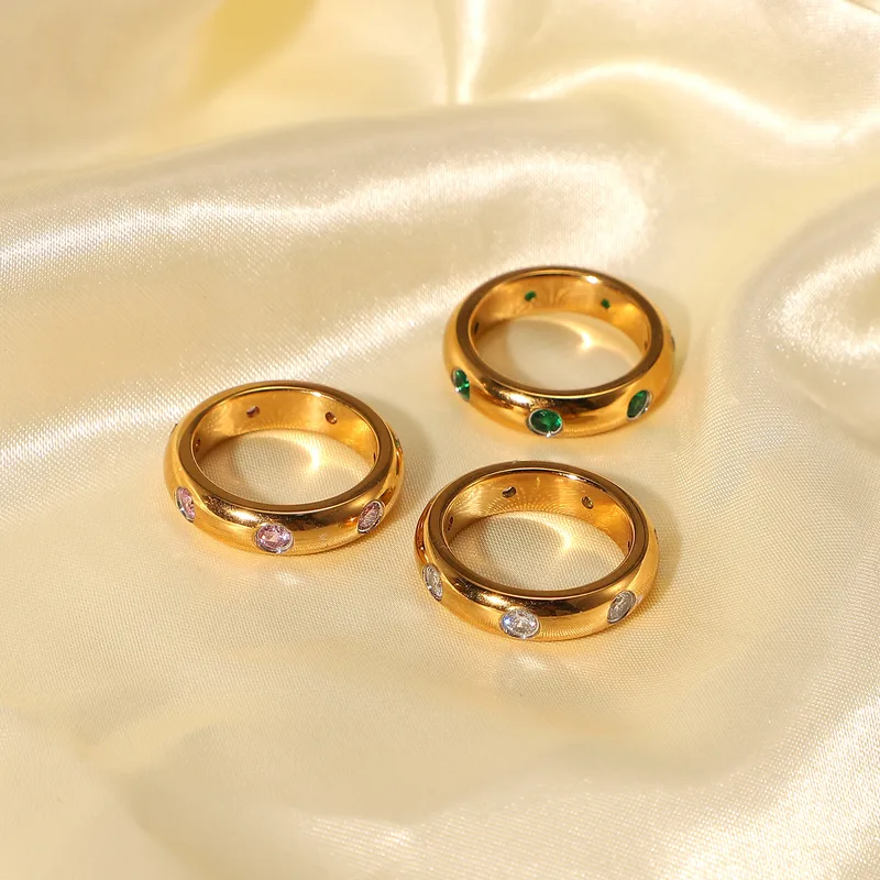 Wholesale Jewelry 304 Stainless Steel Zircon