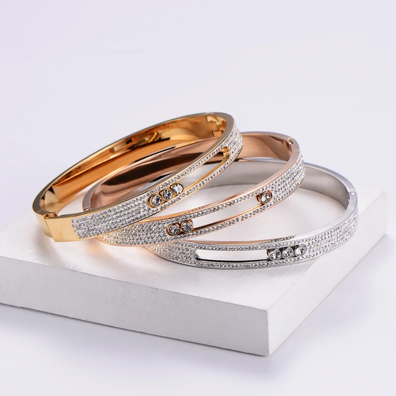 Heart Stainless Steel 18K Gold Plated Rose Gold Plated Artificial Rhinestones In Bulk