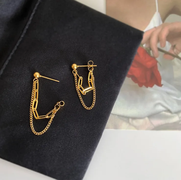 Fashion Heart Plating 304 Stainless Steel Titanium Steel No Inlaid 18K Gold Plated Rose Gold Plated Earrings
