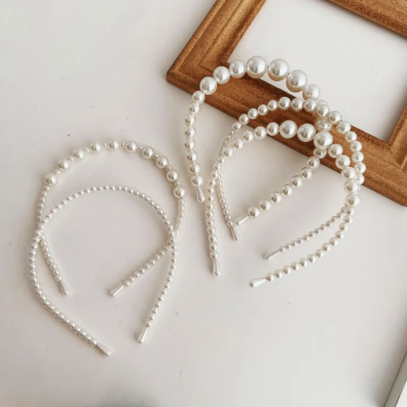Women's Vintage Style Geometric Artificial Pearl Hair Band