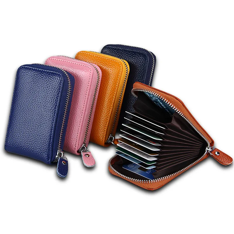 Multi-function Zipper Organ Card Holder Multi-card Card Holder Coin Purse Leather Card