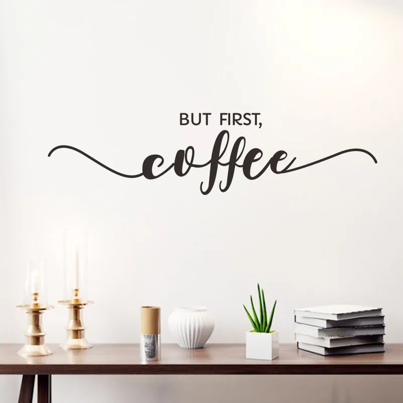 Creative Black White English Slogan Early Morning Wall Stickers