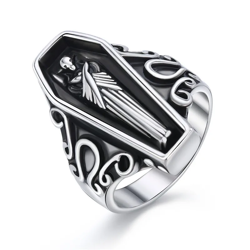 Punk Three-dimensional Ancient Silver Ring