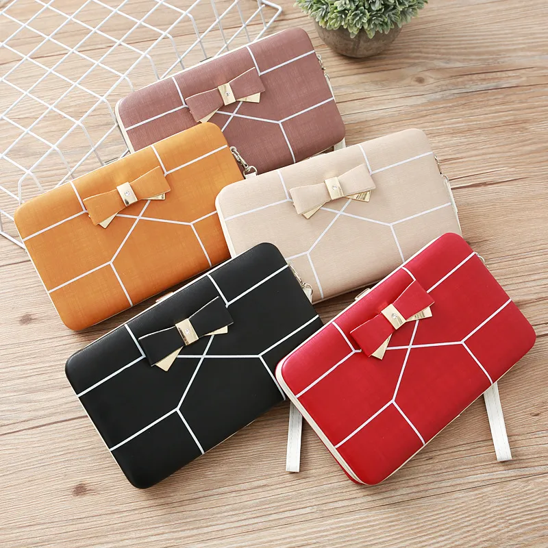 Korean Stripe Printing Bow Wallet