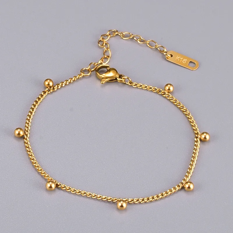Fruit 304 Stainless Steel Titanium Steel 18K Gold Plated No Inlaid Bracelets In Bulk
