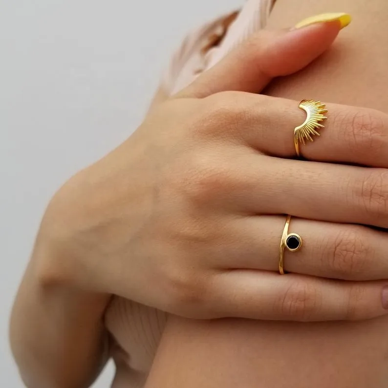 Titanium Steel Gold Plated Fashion Plating Sun