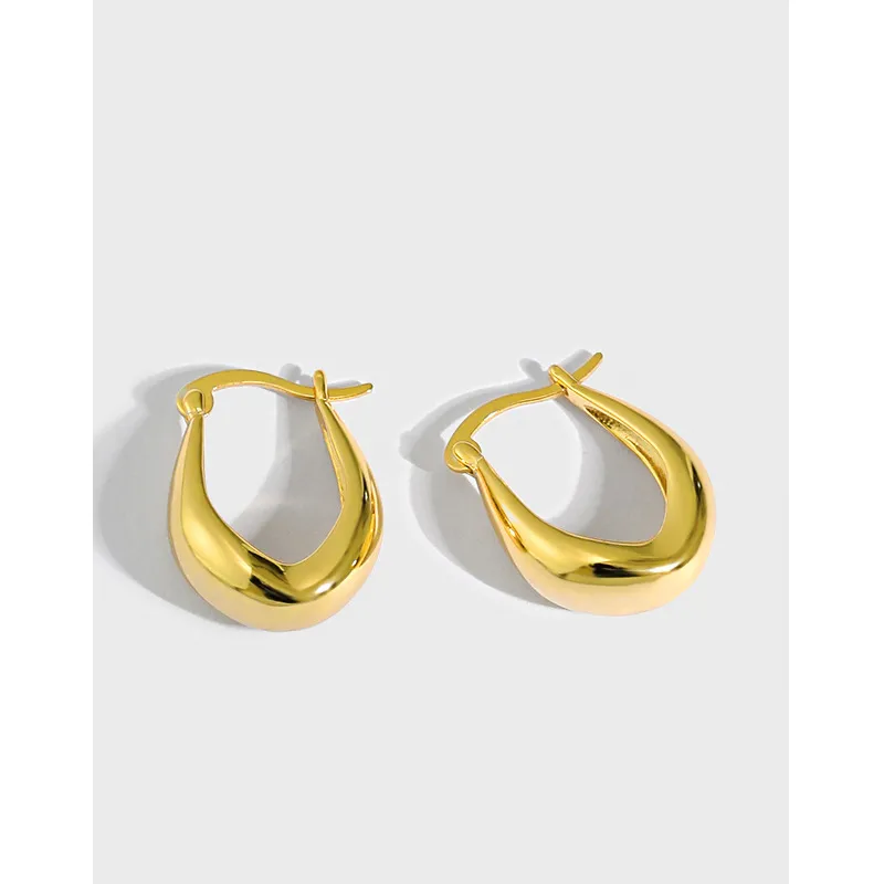 Korean Style U-shaped Design Silver Earrings