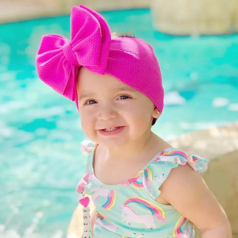 Fashion Children's Solid Color Double-layer Bowknot Hairband