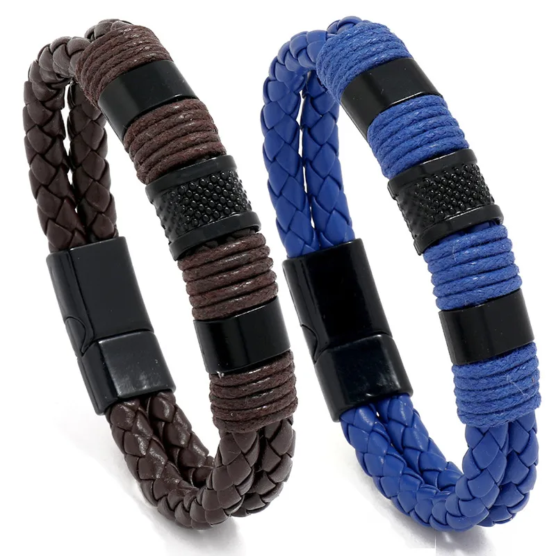 Fashion Geometric Pu Leather No Inlaid Unisex Bracelets