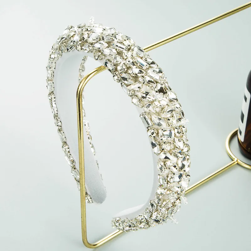 Baroque Retro Glass Drill Hand-stitched Headband