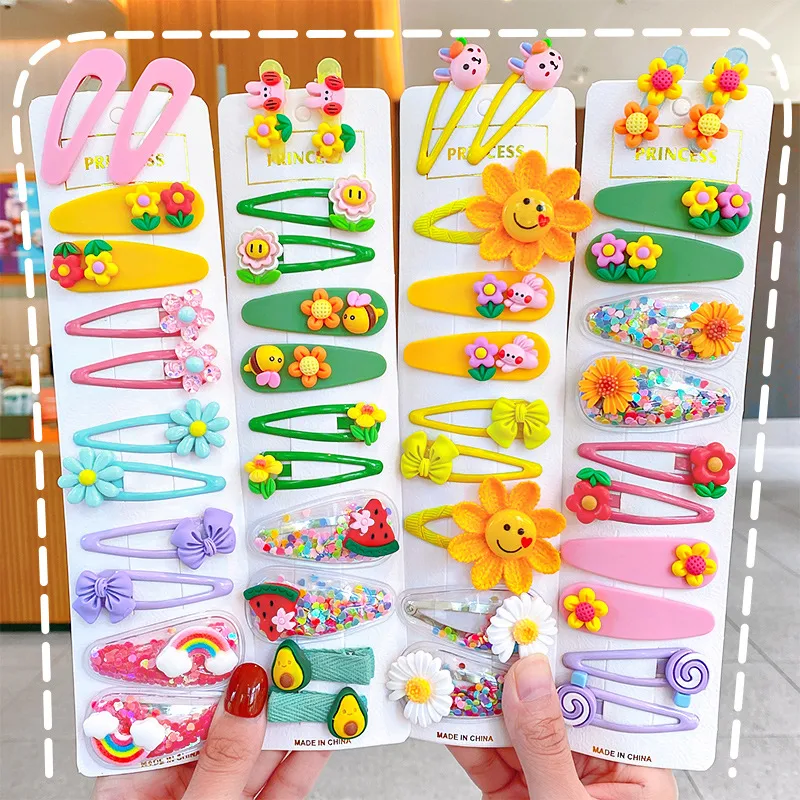 Wholesale Jewelry Cartoon Animal Flower Candy Color Children's Hairpin Set Nihaowholesale