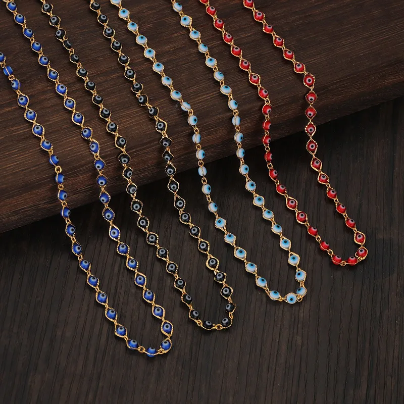 Stainless Steel 18K Gold Plated Fashion Plating Eye Necklace