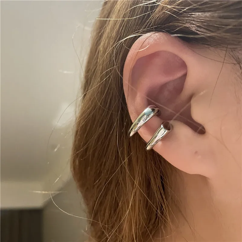 Wholesale Jewelry Simple Metal Double-layer Ear Clip Nihaowholesale