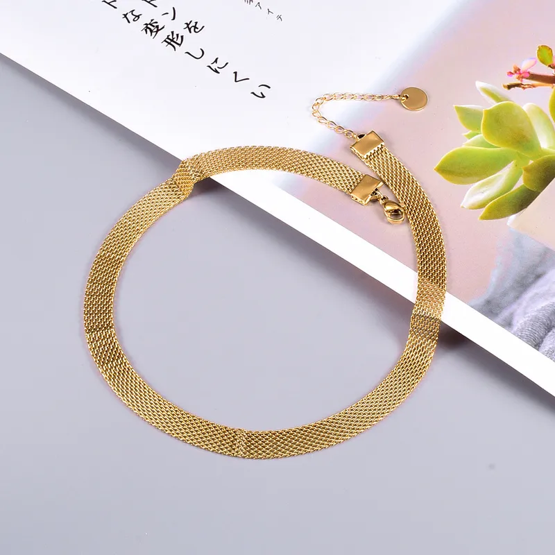 Wholesale Jewelry Heart 304 Stainless Steel Titanium Steel 18K Gold Plated Inlaid Gold Necklace