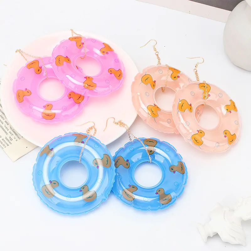 Cute Candy Color Swimming Hoop Earrings Wholesale Nihaowholesale
