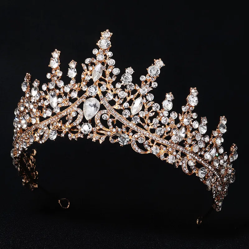New Retro Luxury Full Diamond Alloy Crown Wedding Dress Wholesale Nihaowholesale
