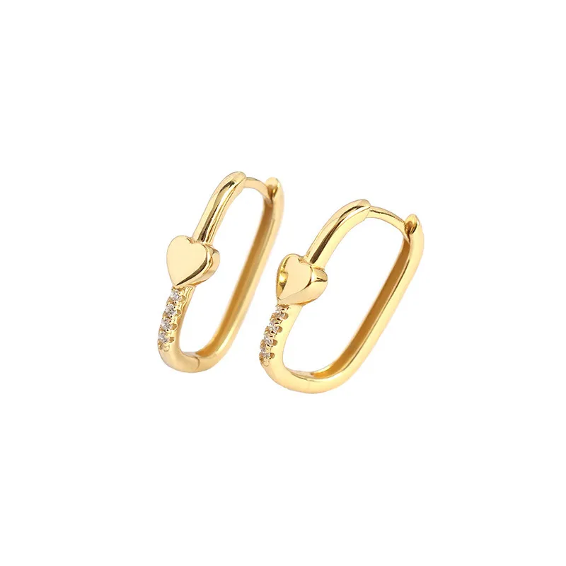 925 Sterling Silver Gem Geometric Earrings