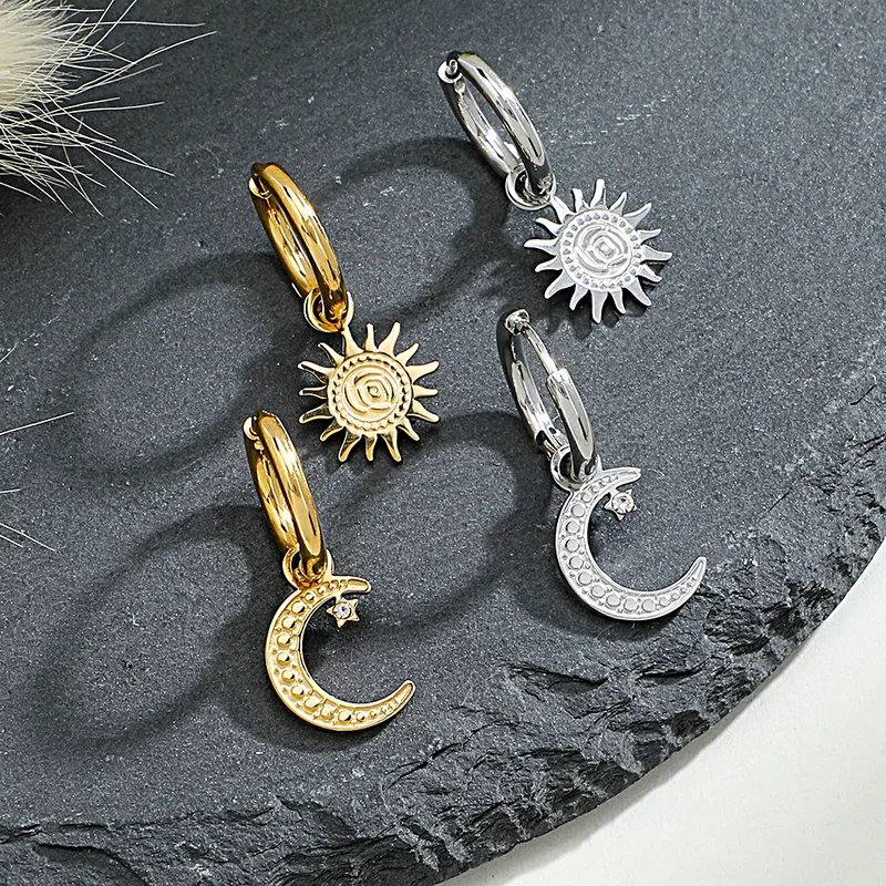 INS Style Geometric Patchwork Plating 304 Stainless Steel No Inlaid Earrings