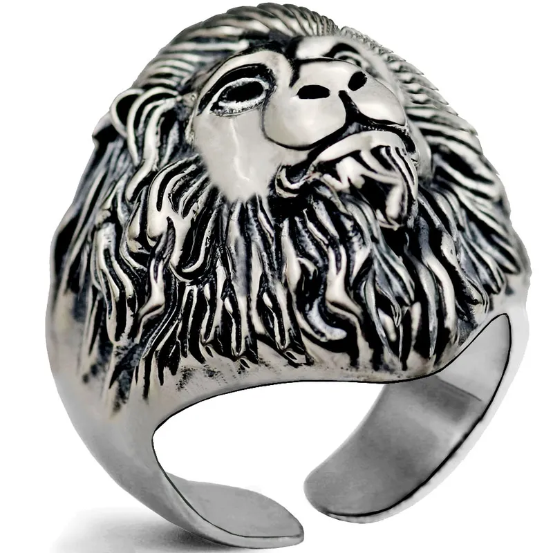 New Fashion Punk Lion Shape Ring Wholesale Nihaowholesale
