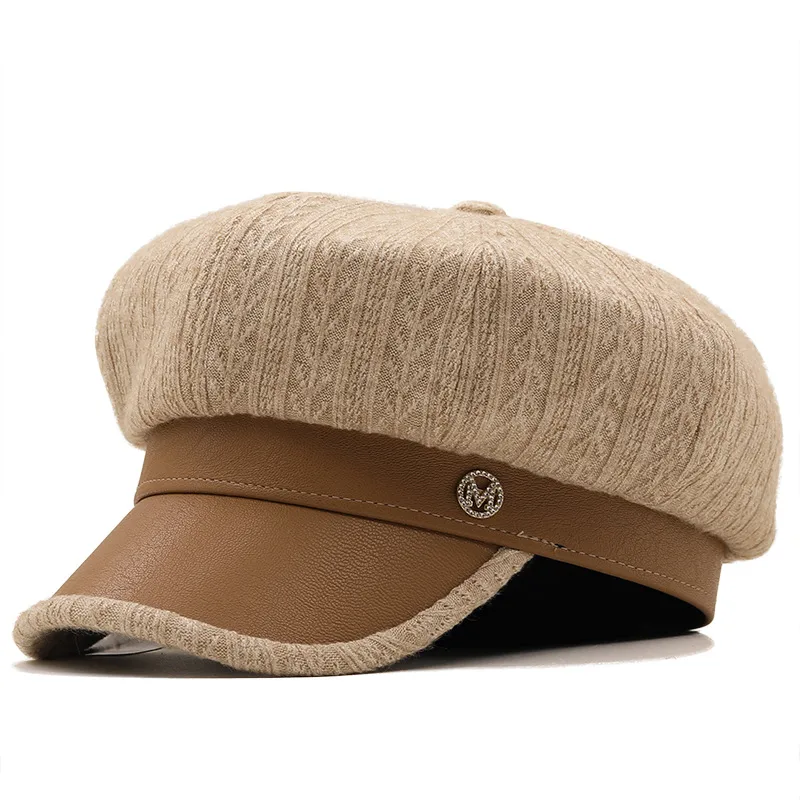 Pu Leather Fabric Octagonal Hat Wholesale Nihaowholesale