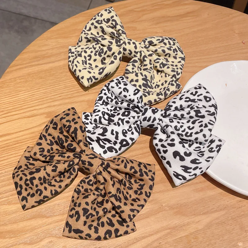 Korean Style Leopard Print Bow Hairpin Wholesale Nihaowholesale