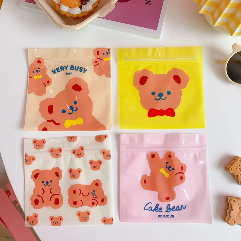 Cute Snack Sealed Bag Little Bear Food Biscuit Candy Bag