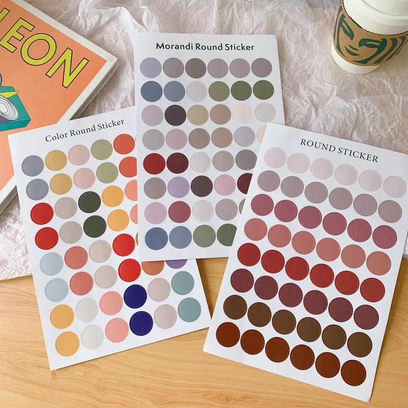 Simple Fashion Morandi Color Dot Sticker Photo Sticker