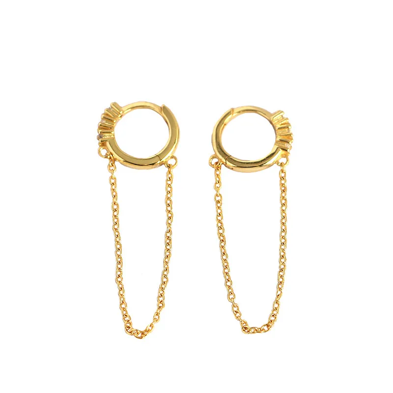 925 Sterling Silver Gem Geometric Earrings