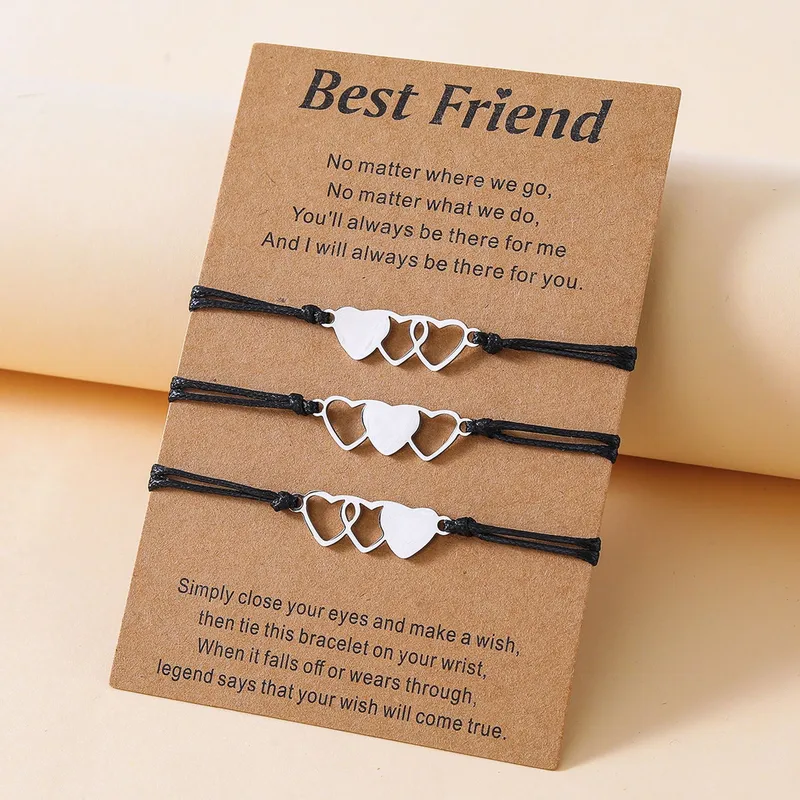 Vintage Style Heart No Inlaid Unisex Bracelets