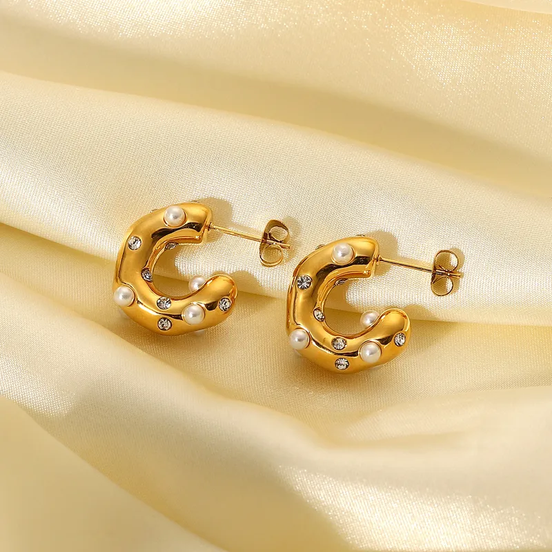 Fashion Geometric Plating 316 Stainless Steel  No Inlaid Earrings