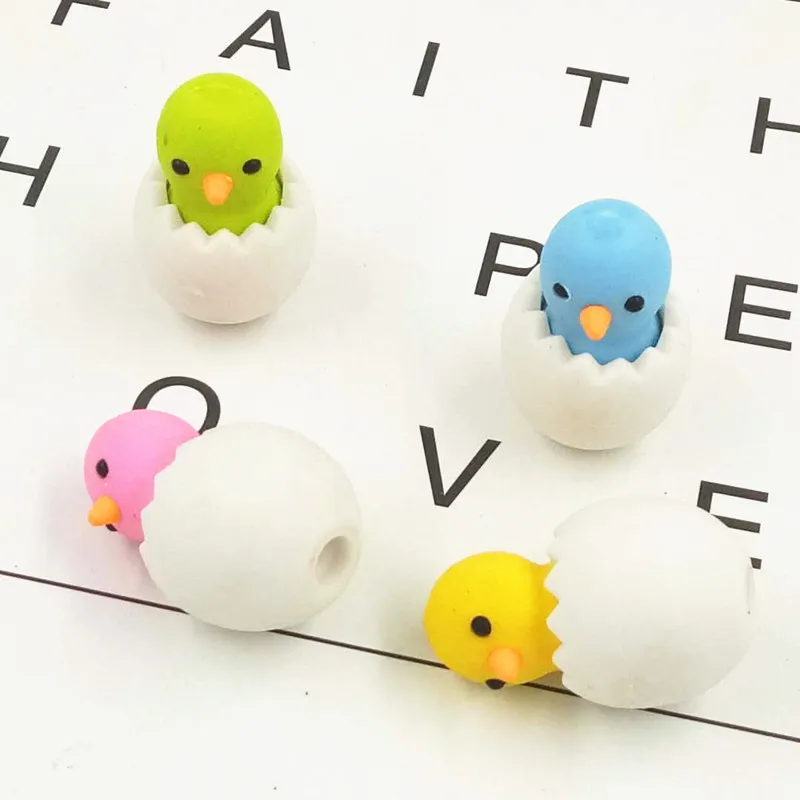 Broken Shell Chicken Creative Stationery Children Students Cute Eraser