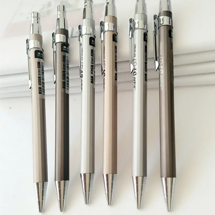 1 Piece Geometric Class Learning School Metal Classic Style Mechanical Pencil