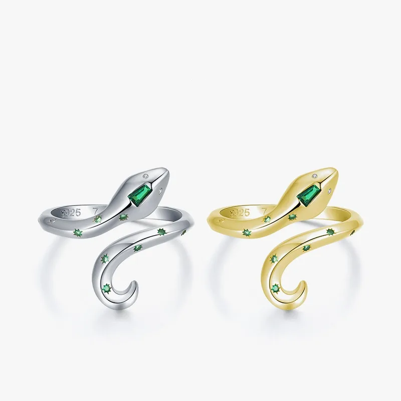 Fashion S925 Sterling Silver Snake Index Finger Opne Ring
