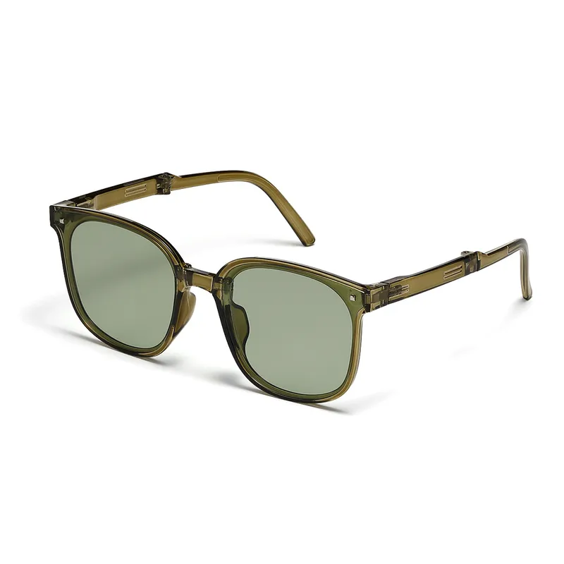 Fashion Round Large Frame Folding Portable Sunglasses Female
