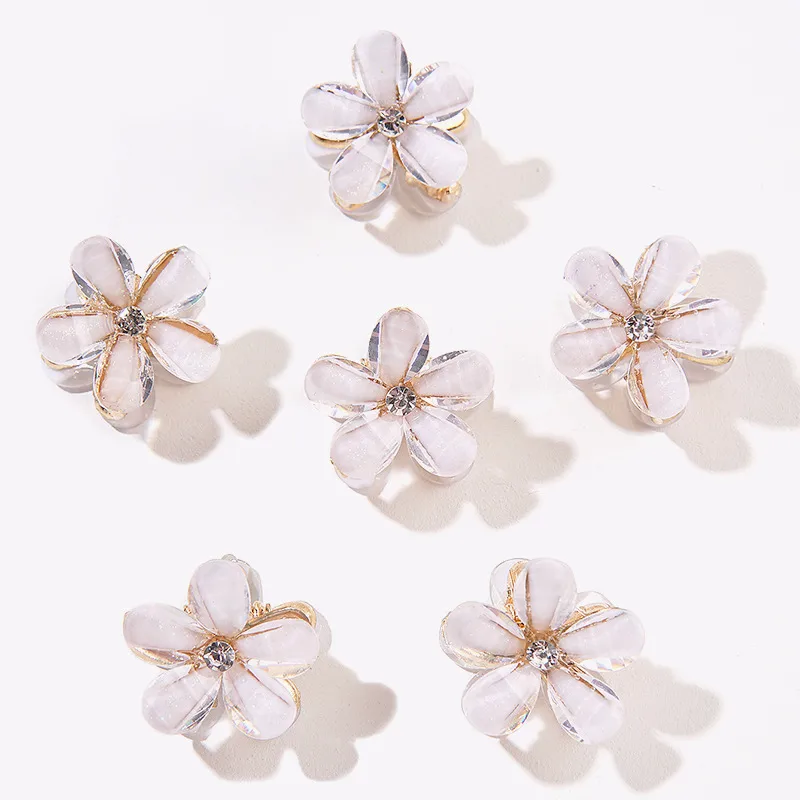 Crystal Five-petal Flower Small Clip Hair Bangs