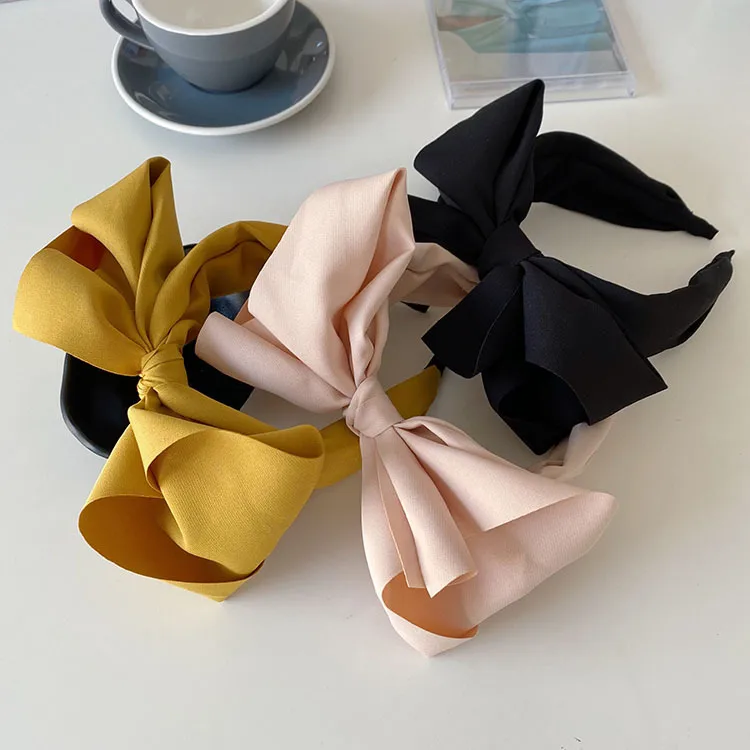 Korean Version Big Bow Fabric Broad-sided Headband