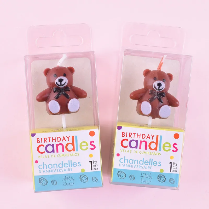 Bear Paraffin Wax Party Candle