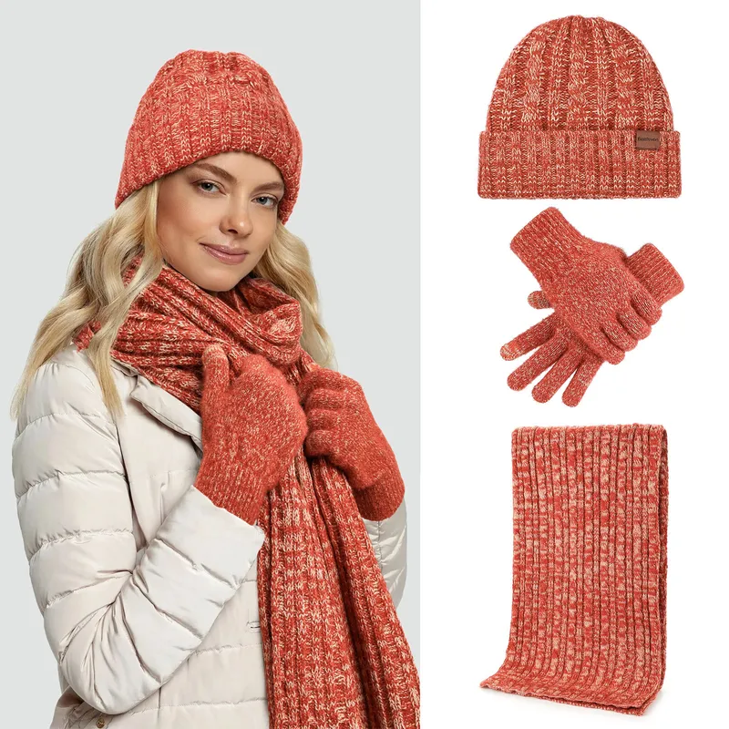 Women's Classic Style Solid Color Water Ripples Beanie Hat