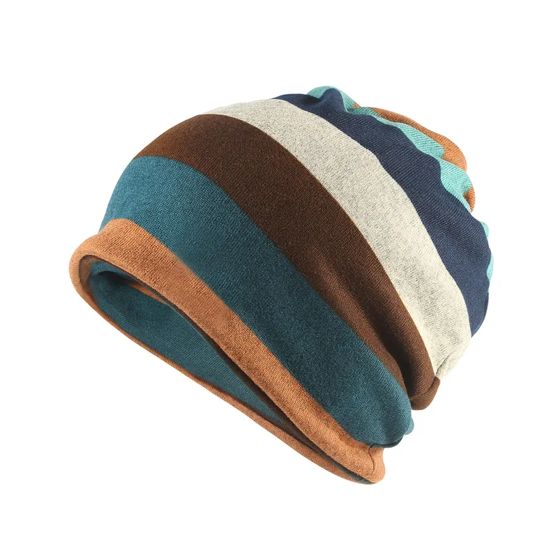 Men's Hip-hop Retro Simple Style Stripe Eaveless Sleeve Cap